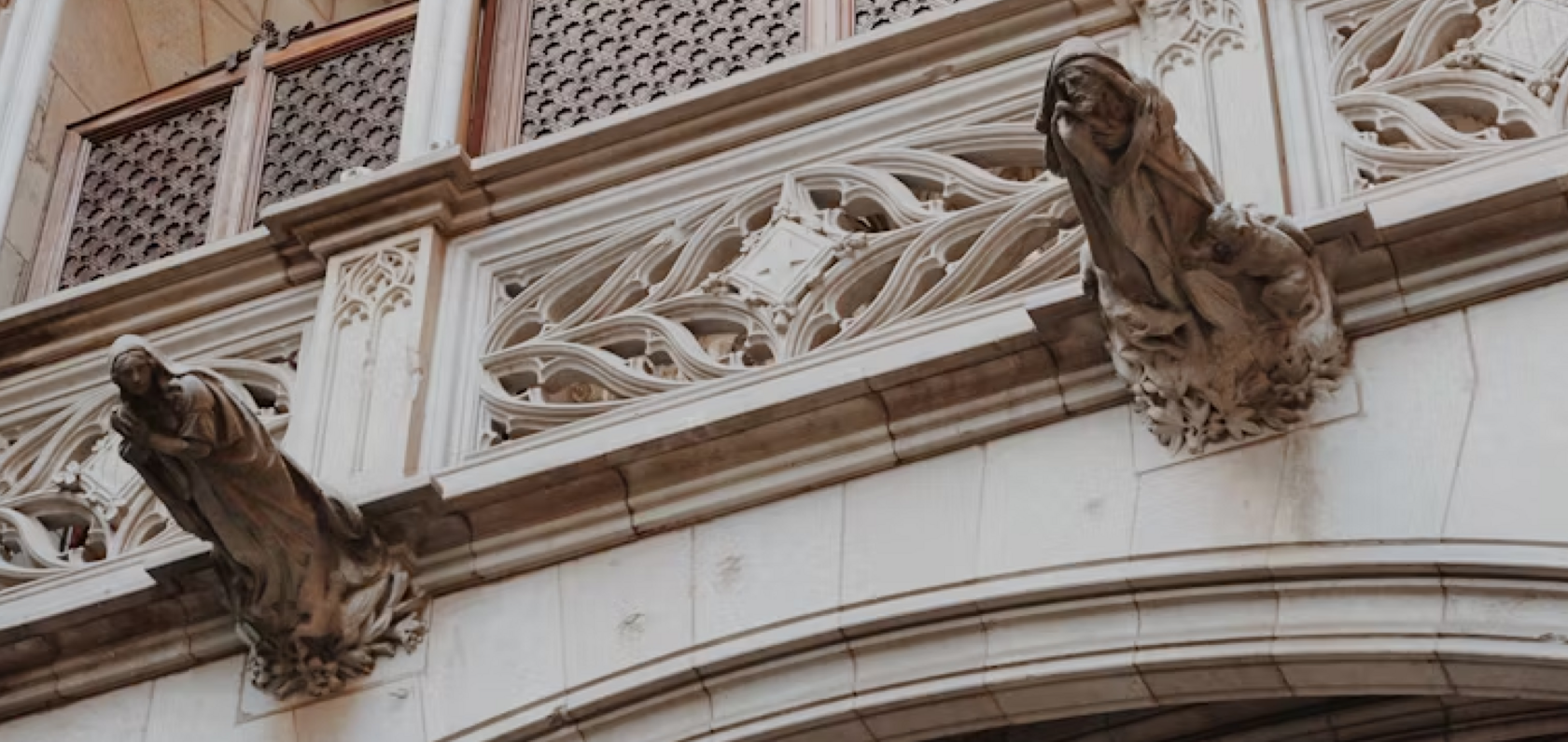 Gothic gargoyle sculptures